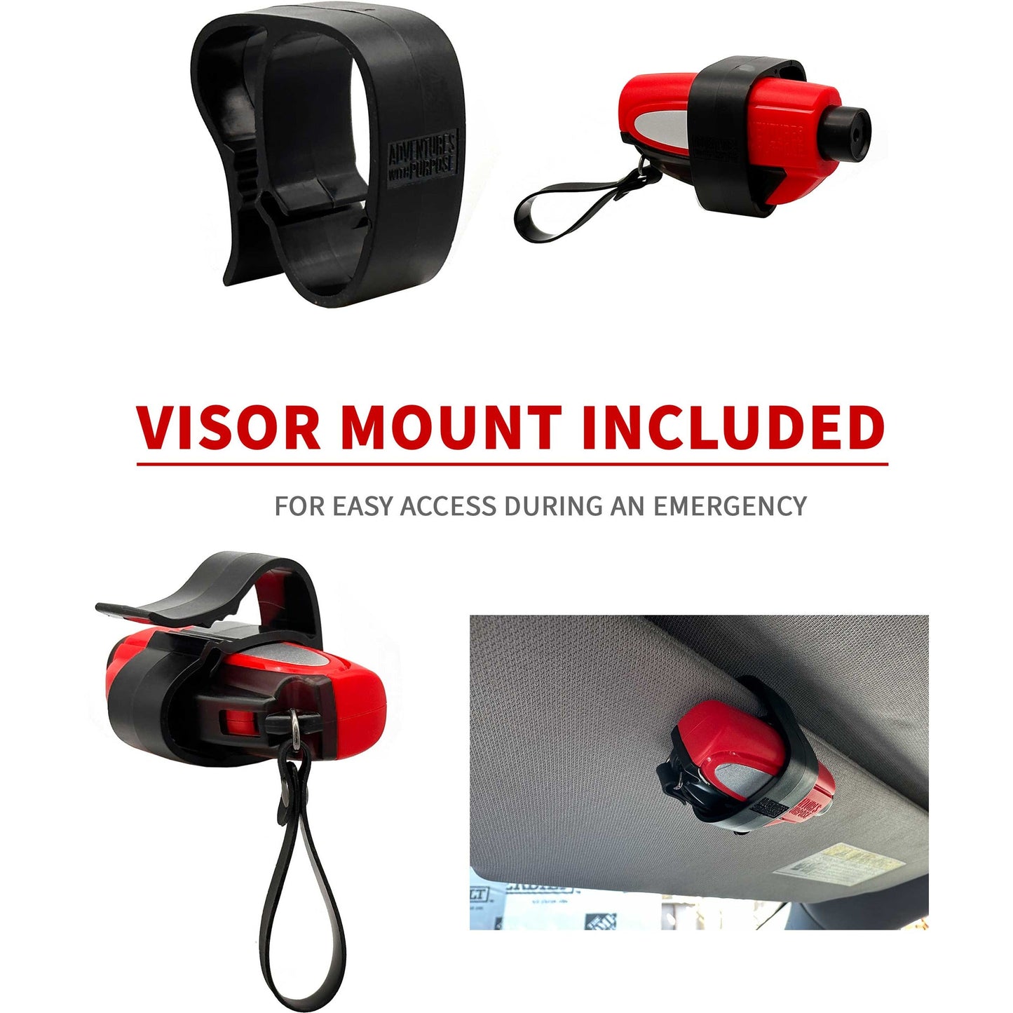 2-in-1 Safety Hammer & Seatbelt Cutter