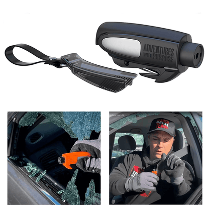 2-in-1 Safety Hammer & Seatbelt Cutter