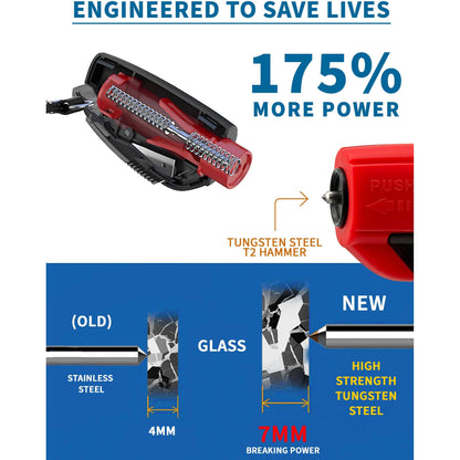 2-in-1 Safety Hammer & Seatbelt Cutter